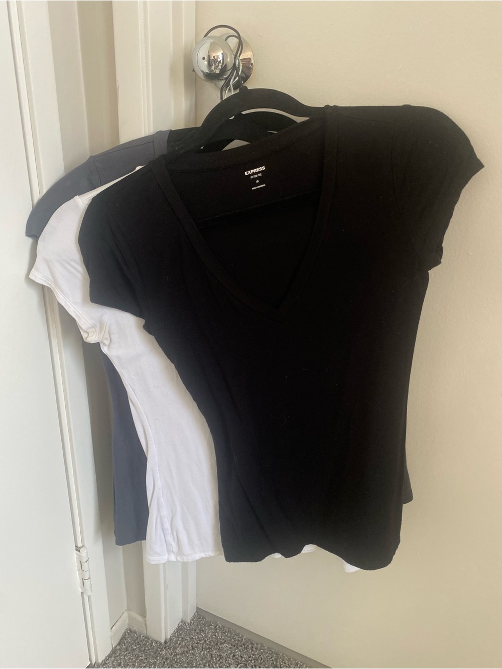 Express tee shirt bundle - Black, White, 2 Gray